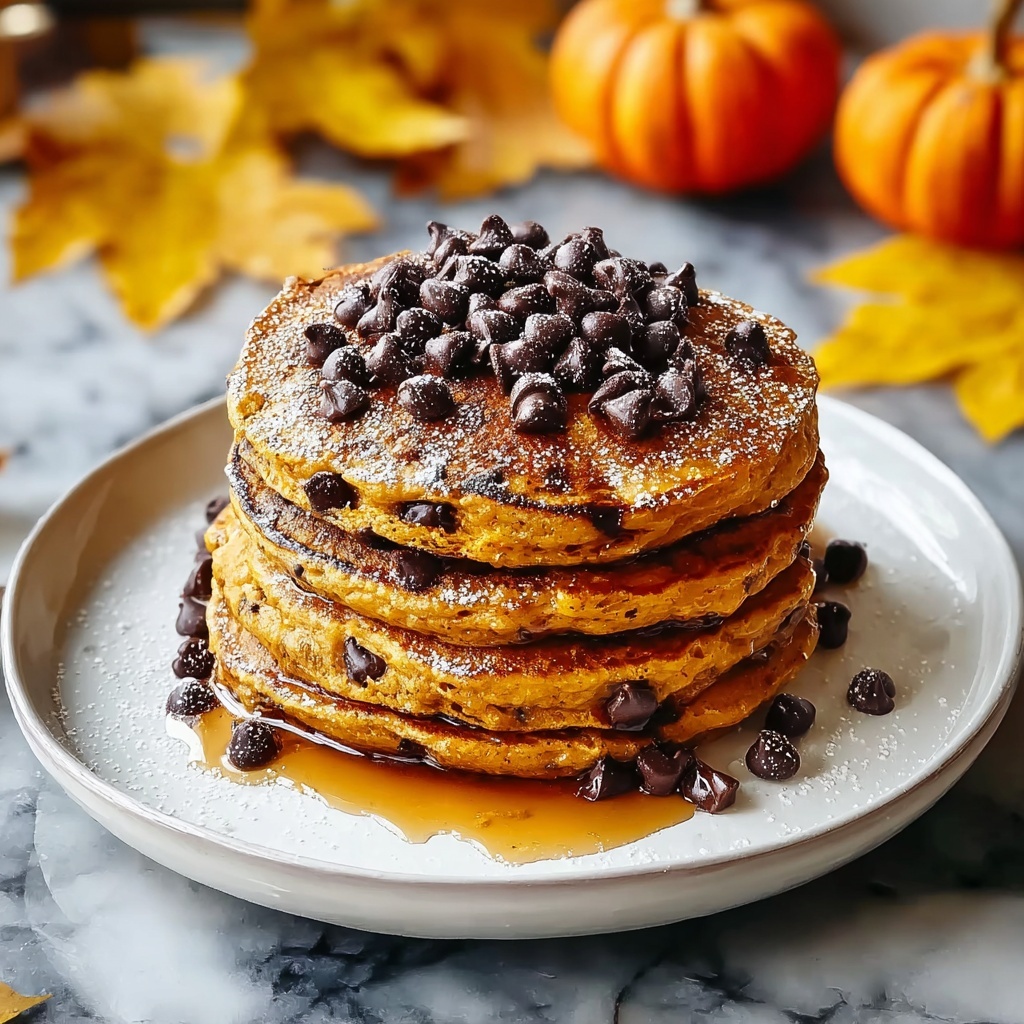 Fluffy Pumpkin Chocolate Chip Pancakes Recipe - Recipe Image