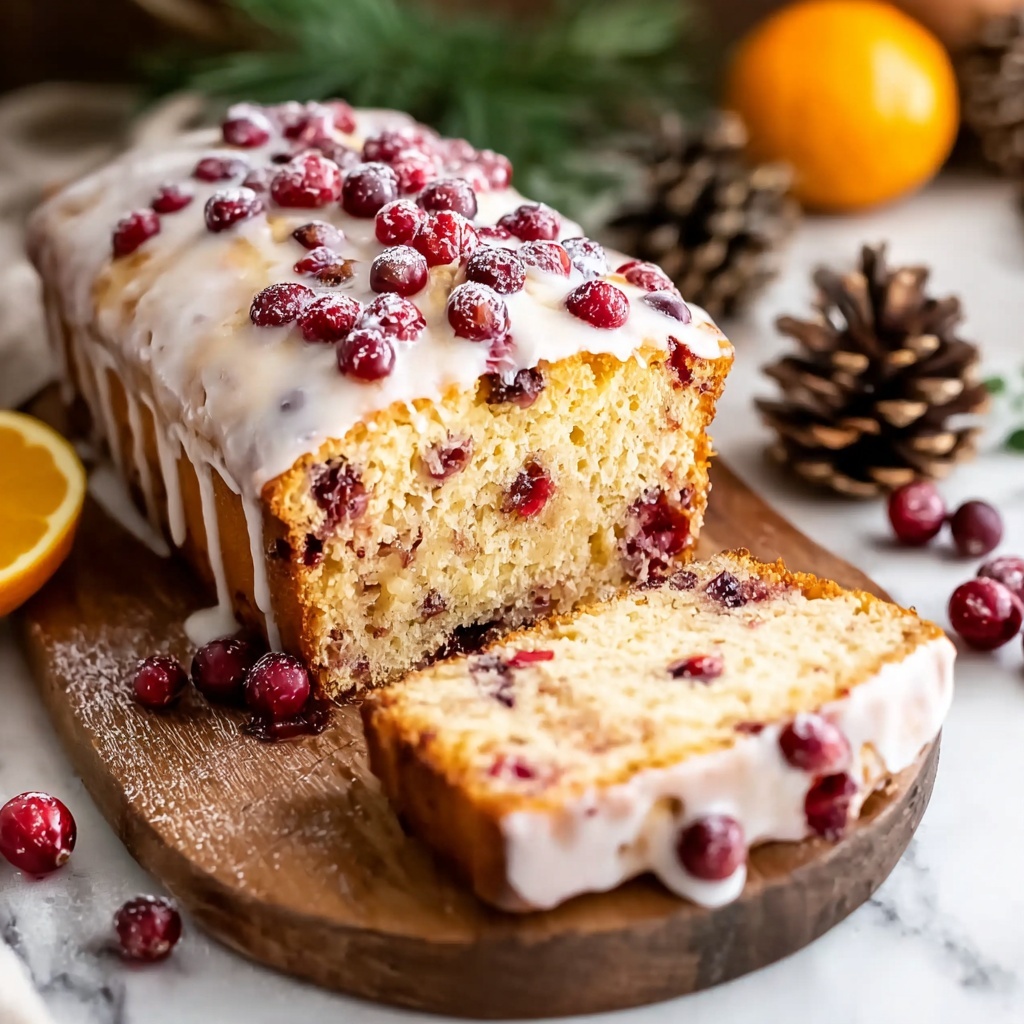 Cranberry Orange Bread with Glaze Recipe - Recipe Image