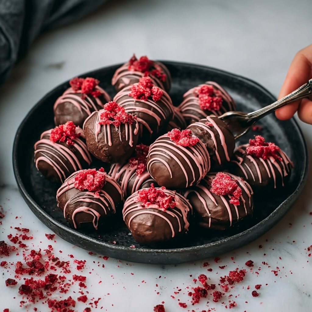 Strawberry Dark Chocolate Truffles Recipe - Recipe Image
