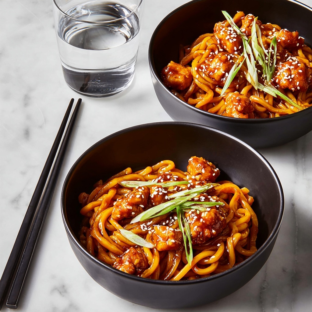 Slow Cooker Honey Garlic Chicken Noodles Recipe - Recipe Image