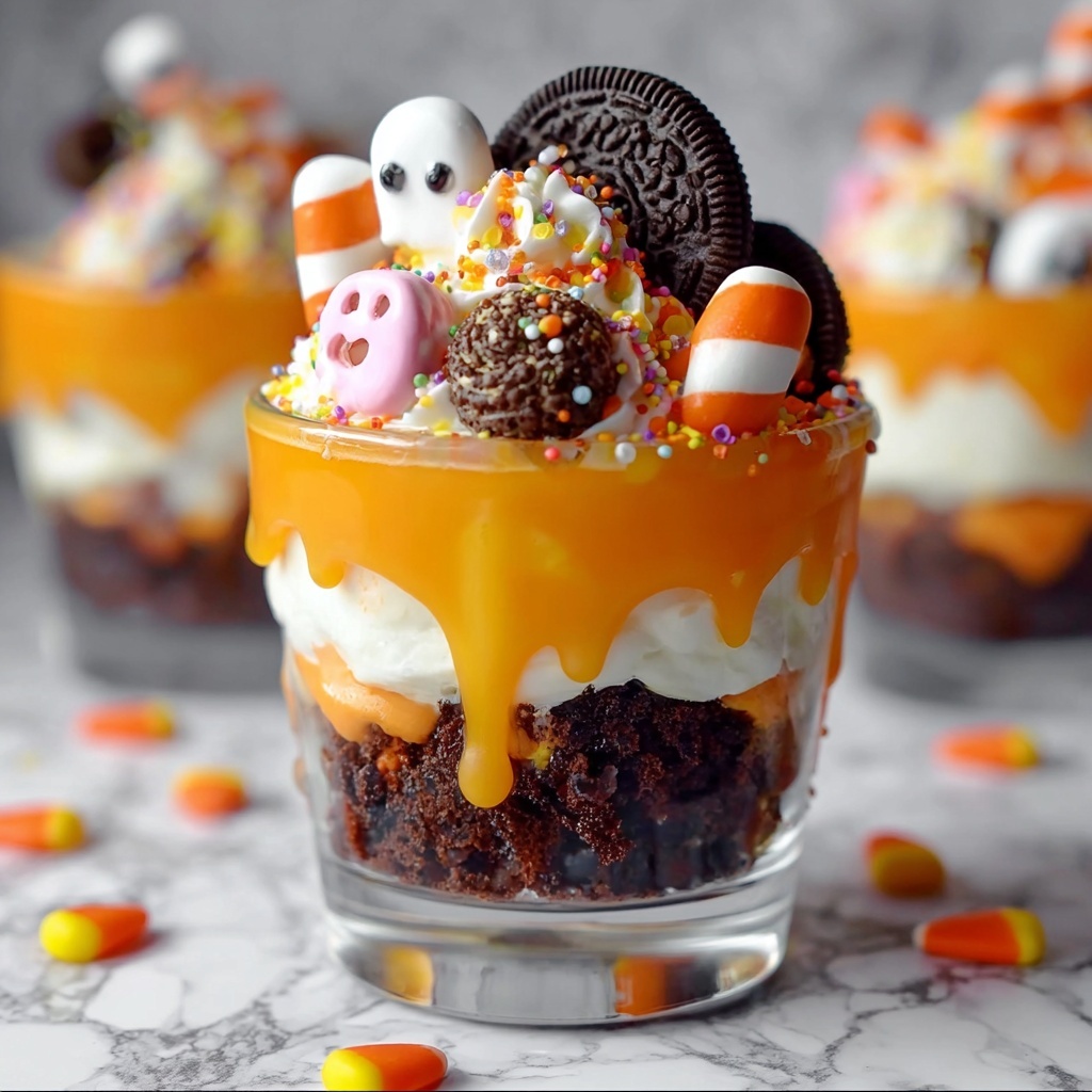 Halloween Chocolate Cake Trifle with Gummy Body Parts Recipe - Recipe Image