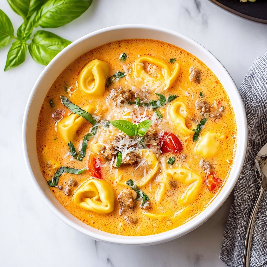 Creamy Sausage Tortellini Soup Recipe - Recipe Image