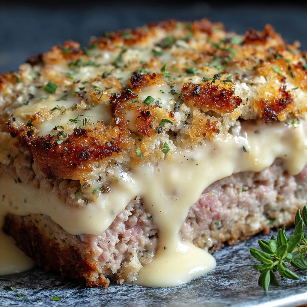Chicken Cordon Bleu Meatloaf Recipe - Recipe Image