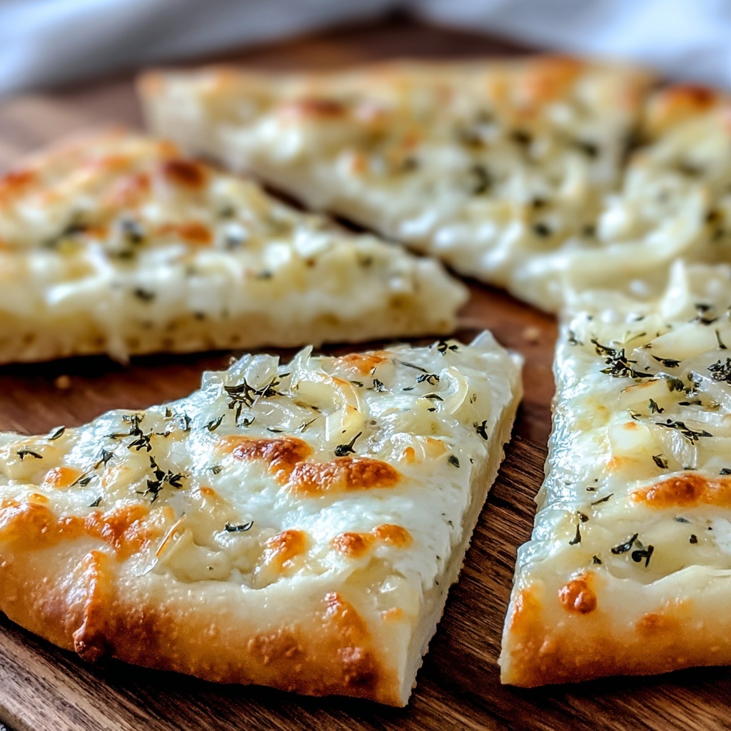 White Garlic Pizza Recipe - Recipe Image