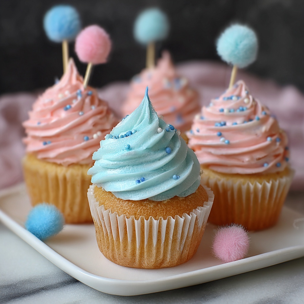 Cotton Candy Cupcakes Recipe - Recipe Image