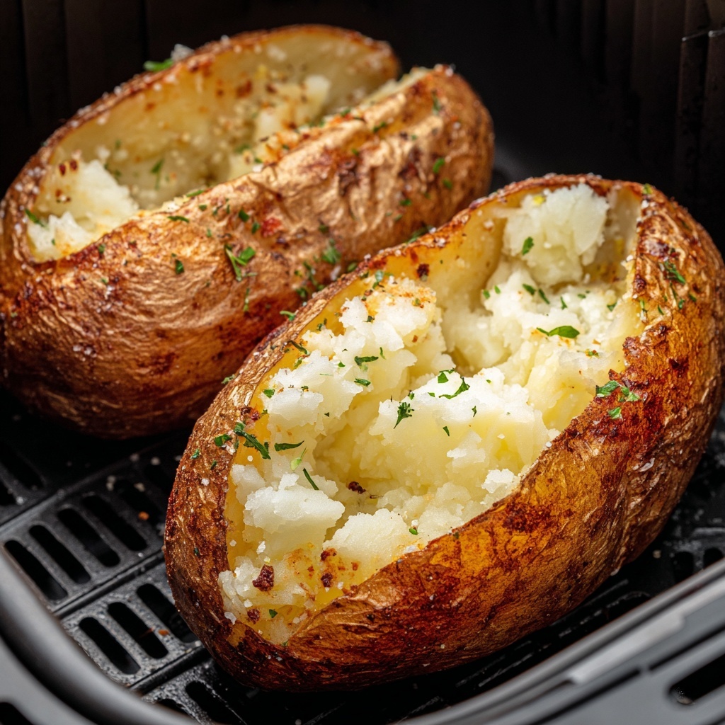 Air Fryer Baked Potatoes Recipe - Recipe Image