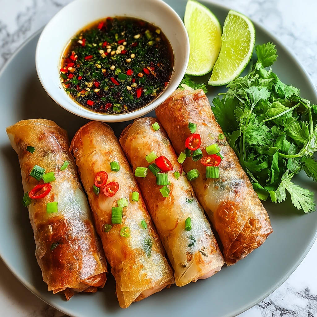 Vietnamese Baked Salmon Spring Rolls Recipe - Recipe Image