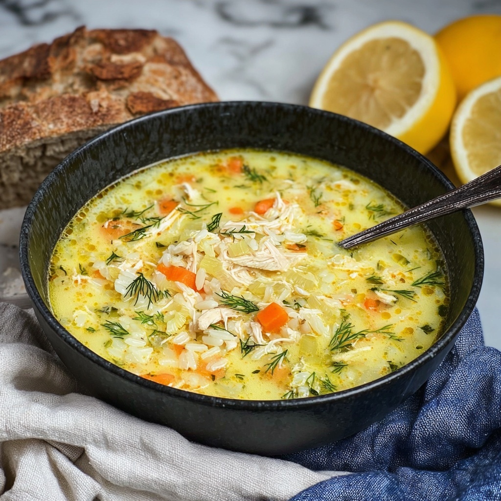 Avgolemono — Greek Lemon Chicken Soup Recipe - Recipe Image