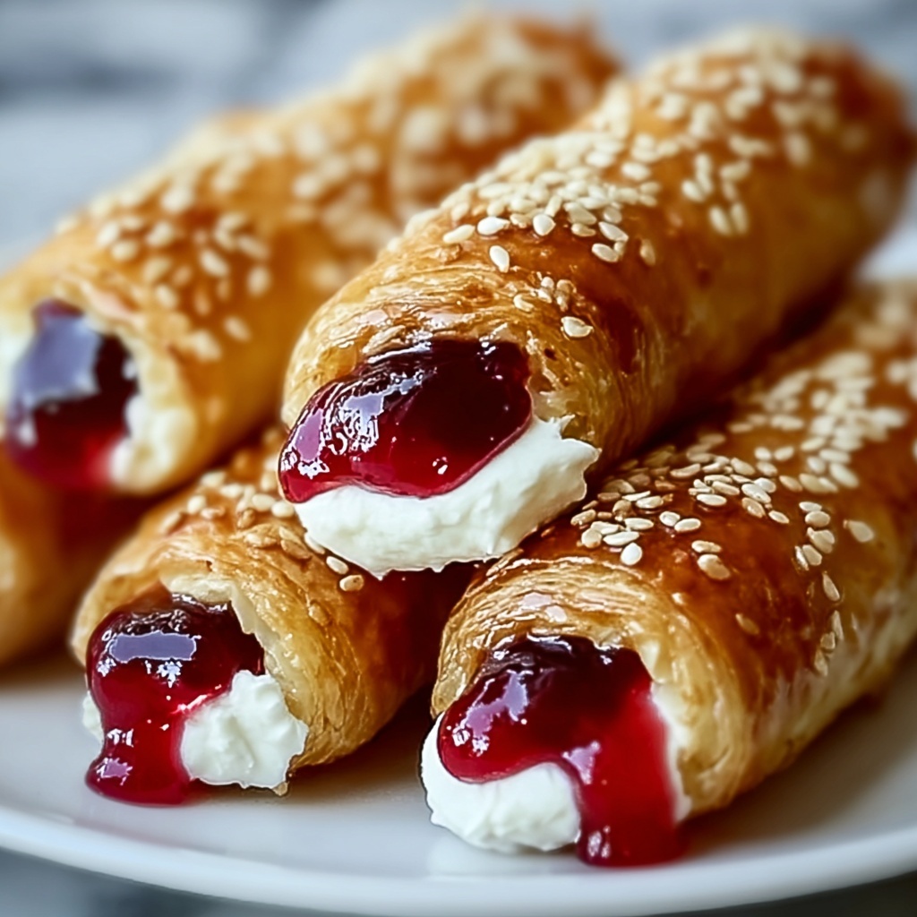 Air Fryer Cherry Cheesecake Egg Rolls Recipe - Recipe Image