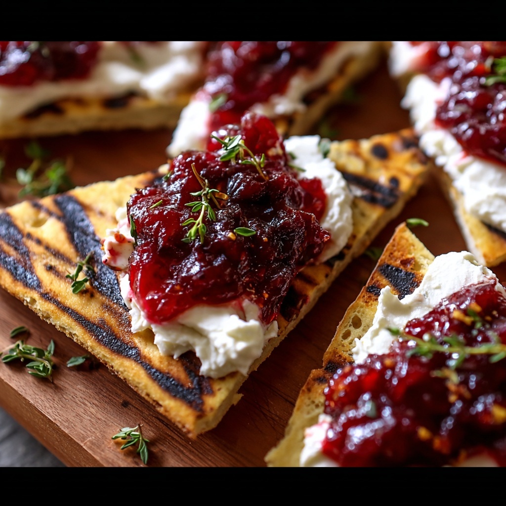 Honey Whipped Feta and Cranberry Crostini Recipe - Recipe Image