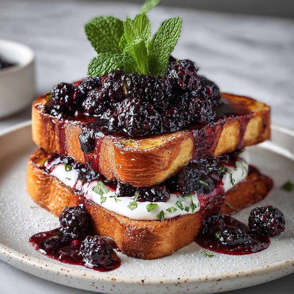 Blackberry Compote French Toast Recipe - Recipe Image