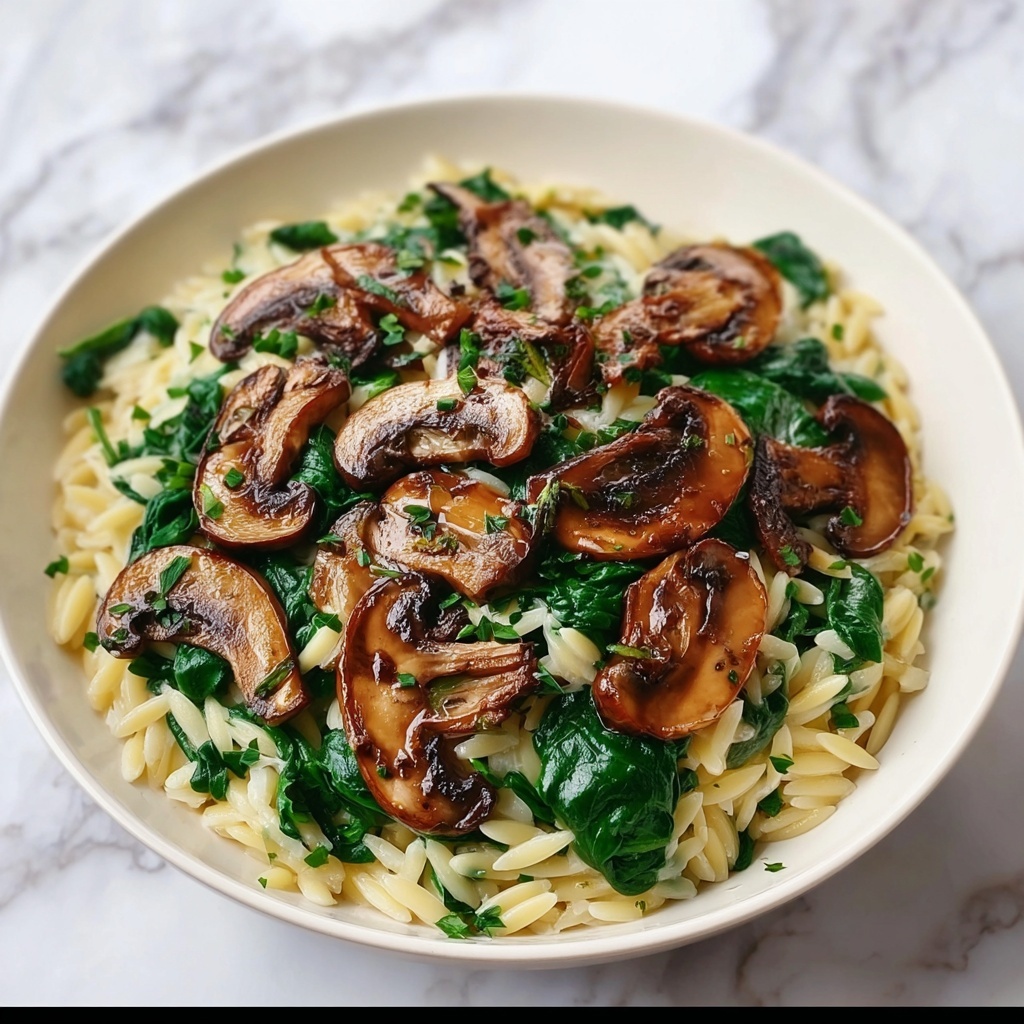 Mushroom and Spinach Orzo Recipe - Recipe Image