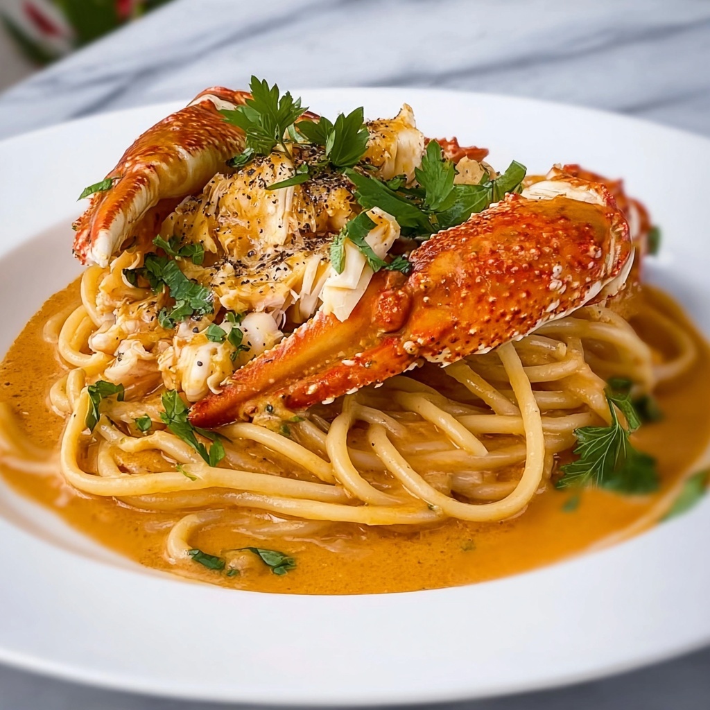King Crab Pasta with Tomato and Ouzo Sauce Recipe - Recipe Image
