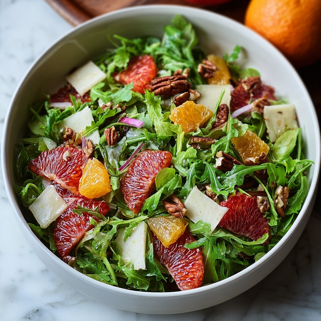 Citrus Arugula Salad with Goat Cheese and Toasted Nuts Recipe - Recipe Image