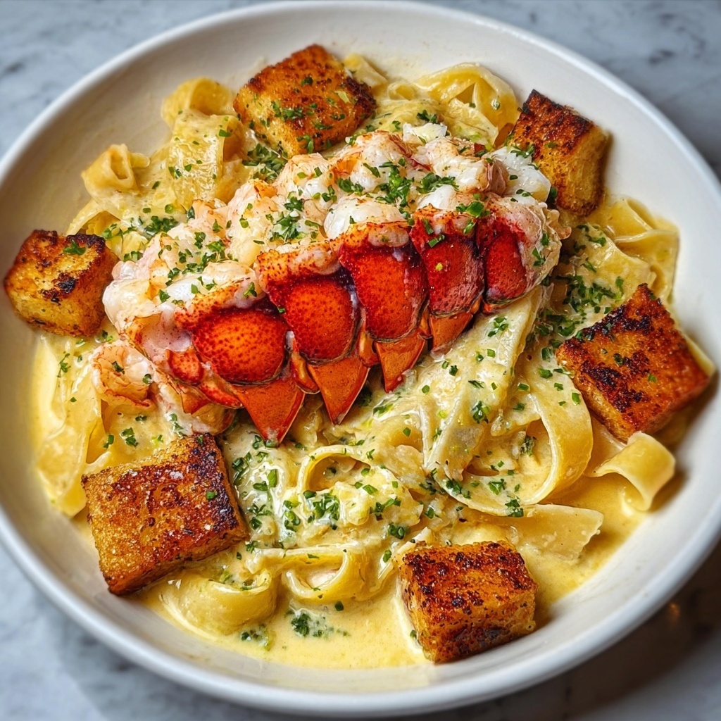 Cajun Lobster, Crab, and Salmon Alfredo Recipe - Recipe Image