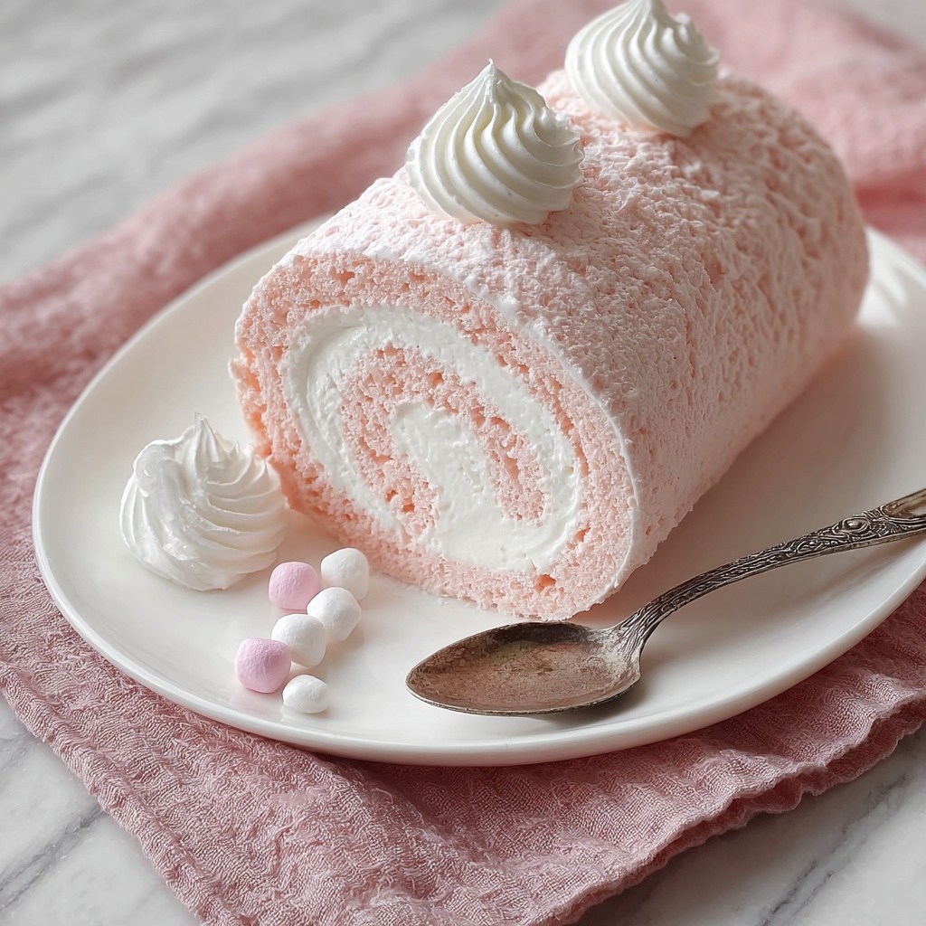 Japanese Cotton Candy Swiss Cake Roll Recipe - Recipe Image