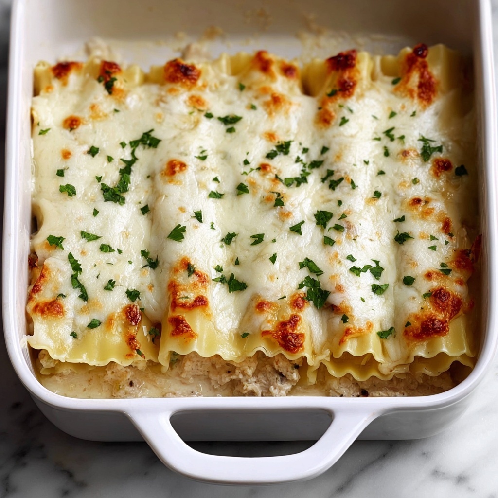 Chicken Alfredo Lasagna Rolls Recipe - Recipe Image