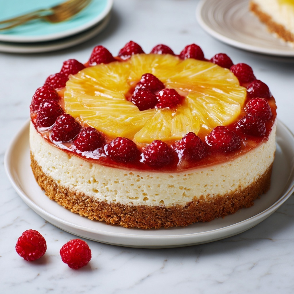 Pineapple Upside-Down Cheesecake Cake Recipe - Recipe Image