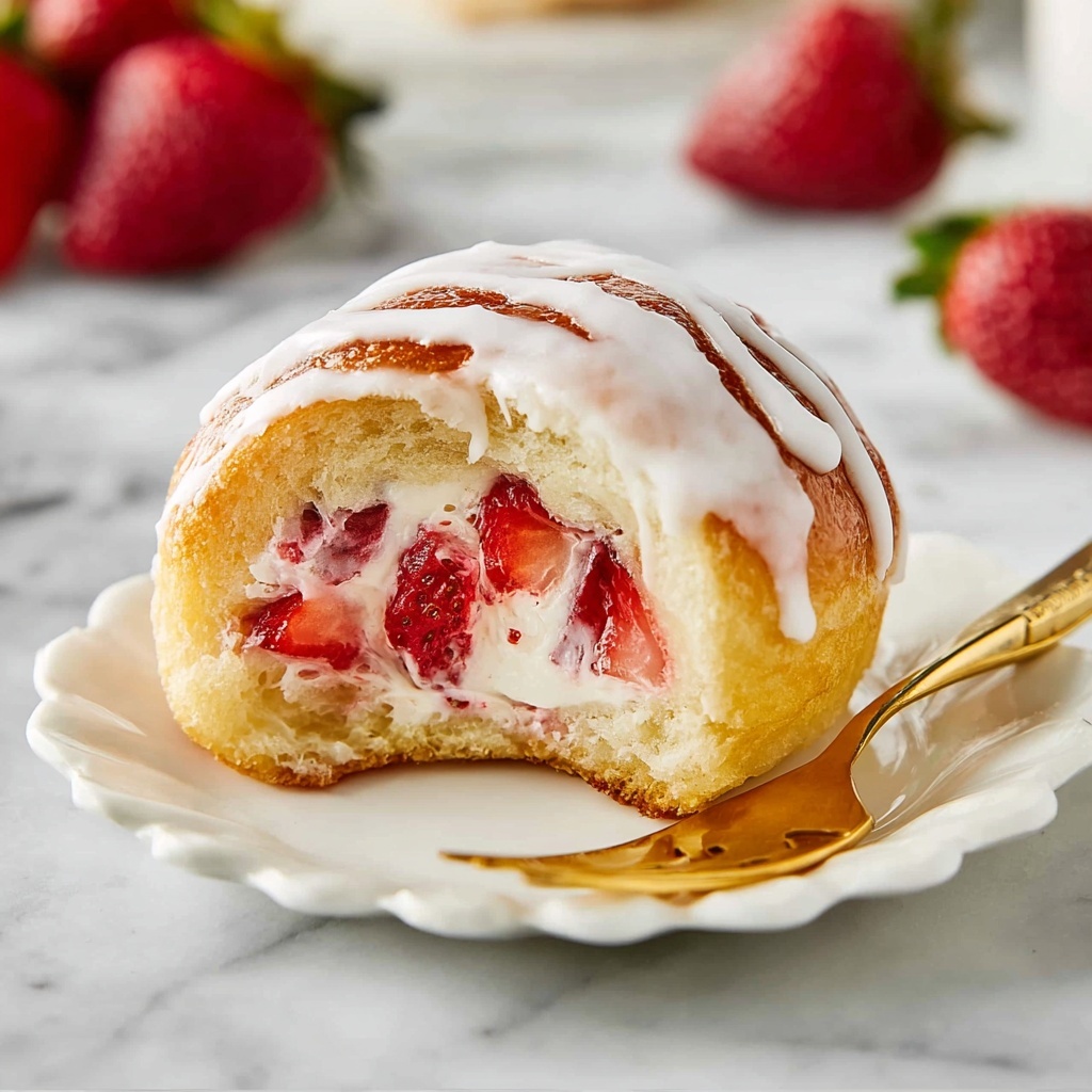 Strawberry Rolls with Cream Cheese Icing Recipe - Recipe Image