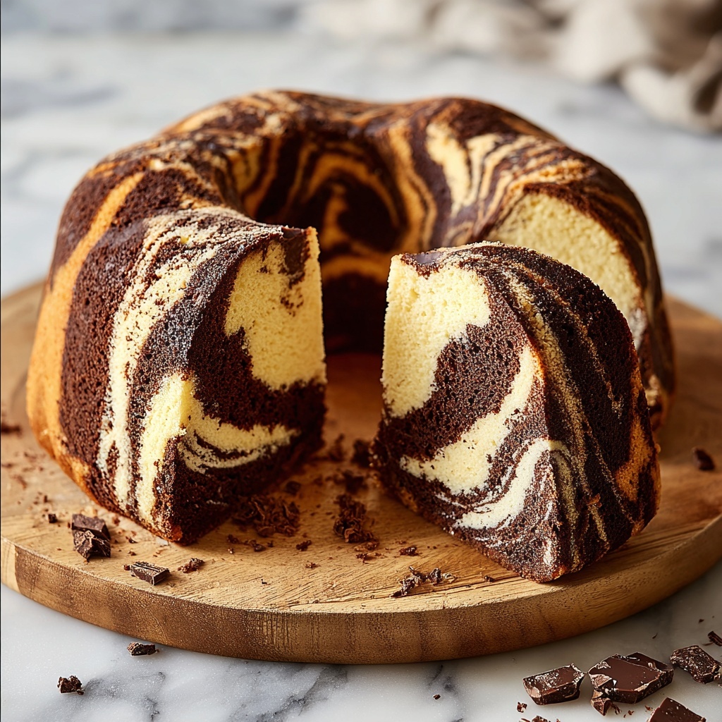 Double Chocolate Ricotta Marble Cake: A Decadent Delight Recipe - Recipe Image