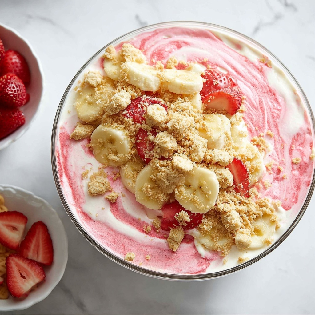 Strawberry Crunch Banana Pudding Recipe - Recipe Image