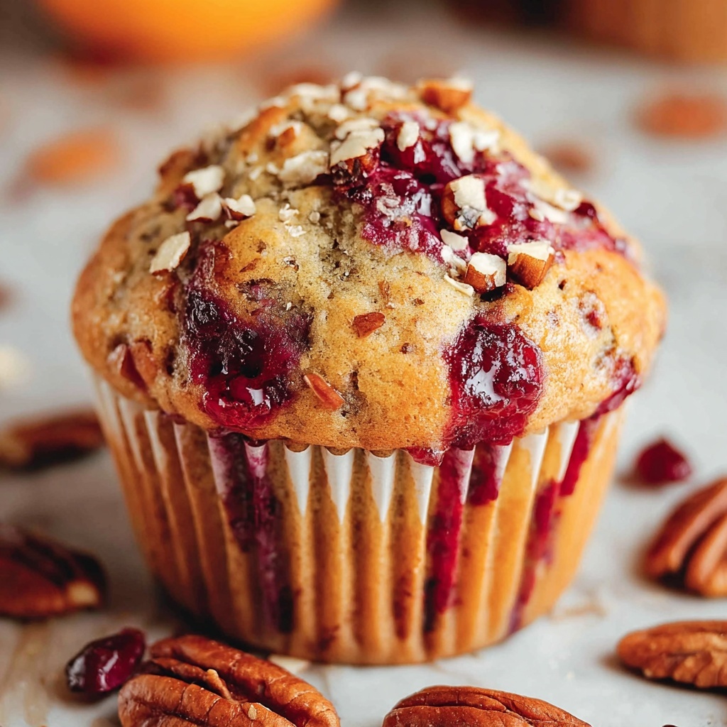 Cranberry Orange Pecan Muffins Recipe - Recipe Image