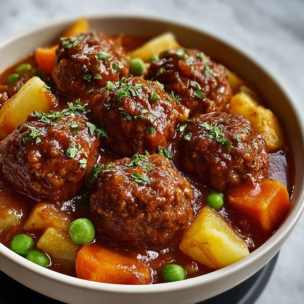 Hearty Meatball Stew Recipe - Recipe Image