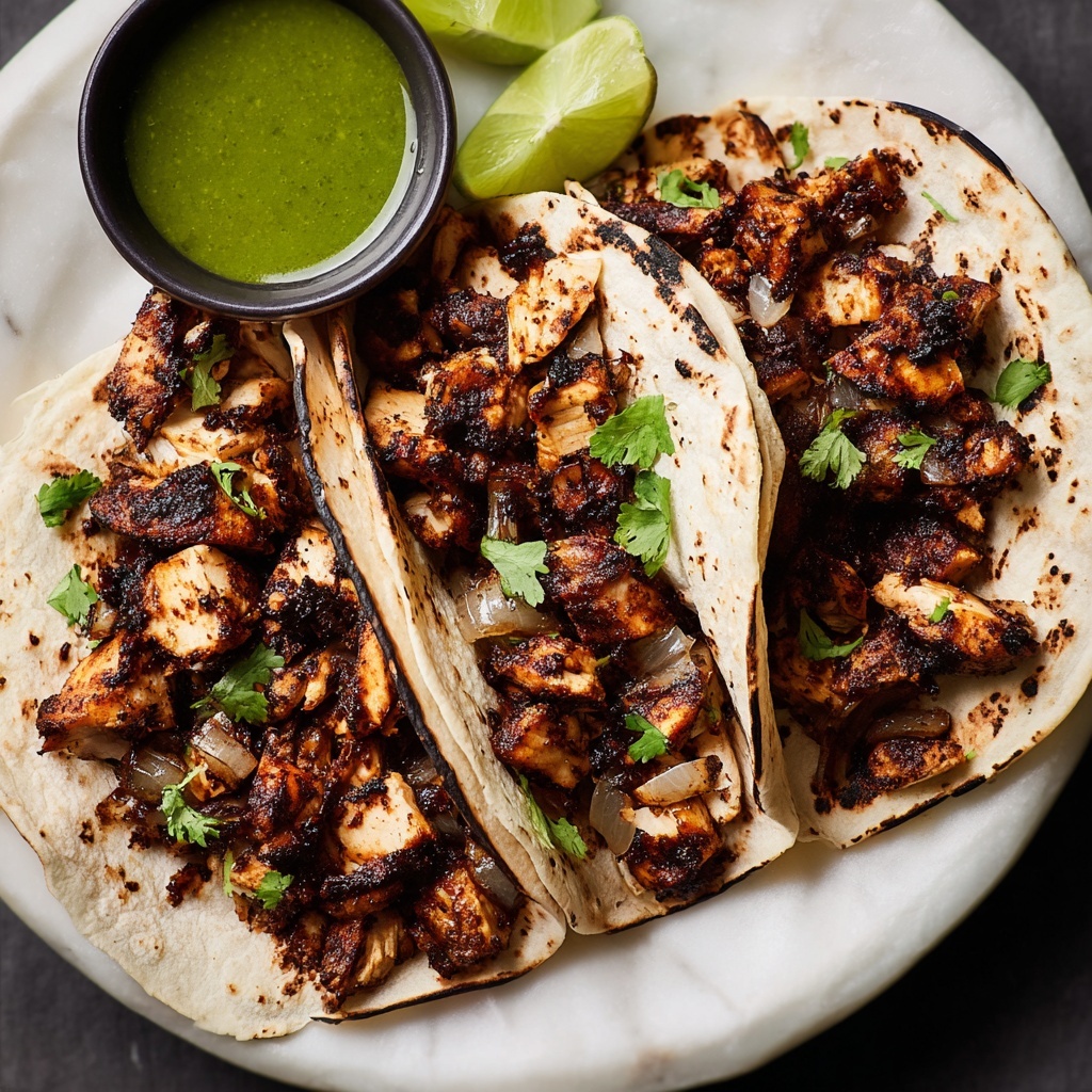 Chile–Marinated Grilled Chicken Tacos Recipe - Recipe Image