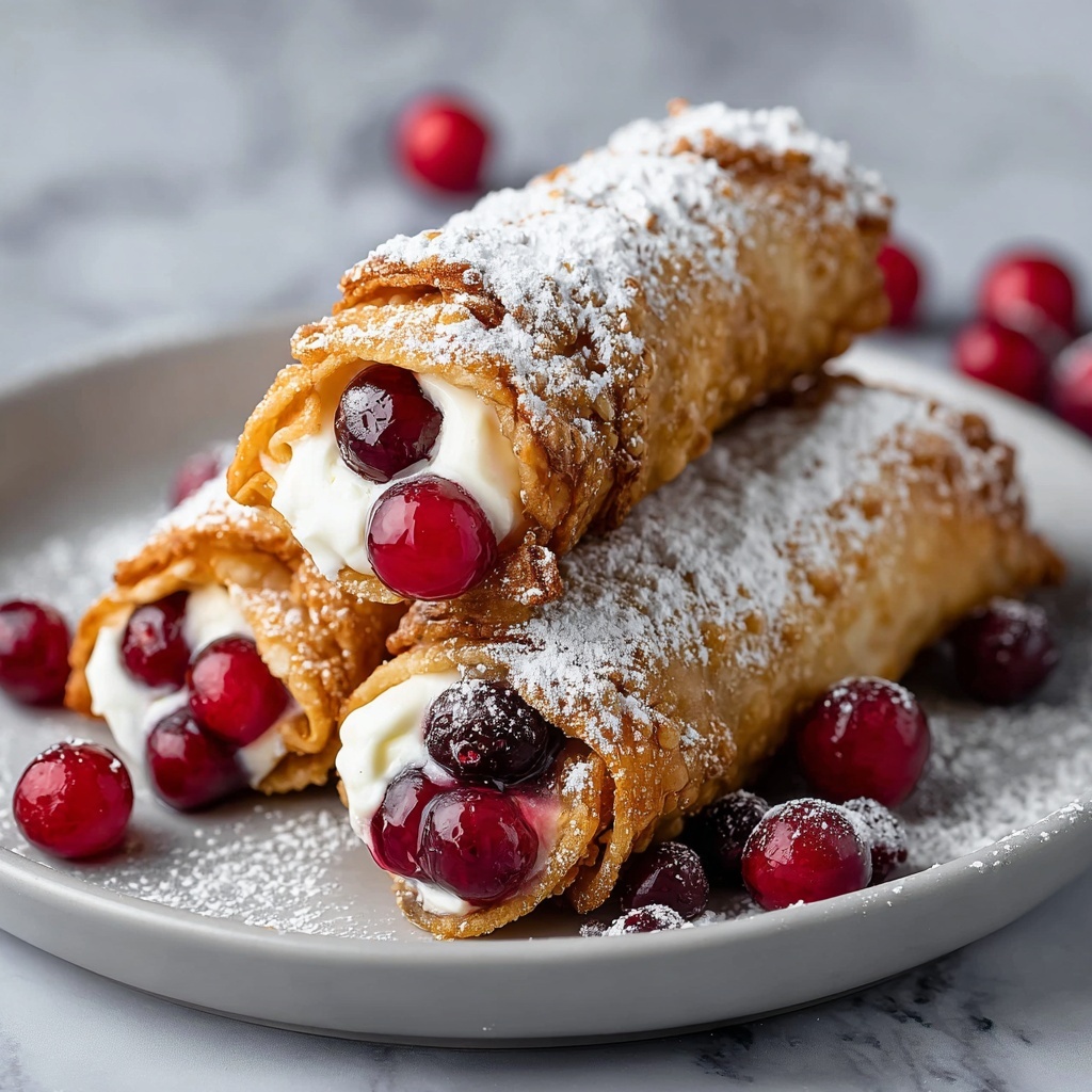 Cherry Cheesecake Egg Rolls Recipe - Recipe Image