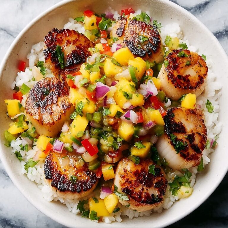 Island-Style Seared Scallops with Mango Salsa Recipe