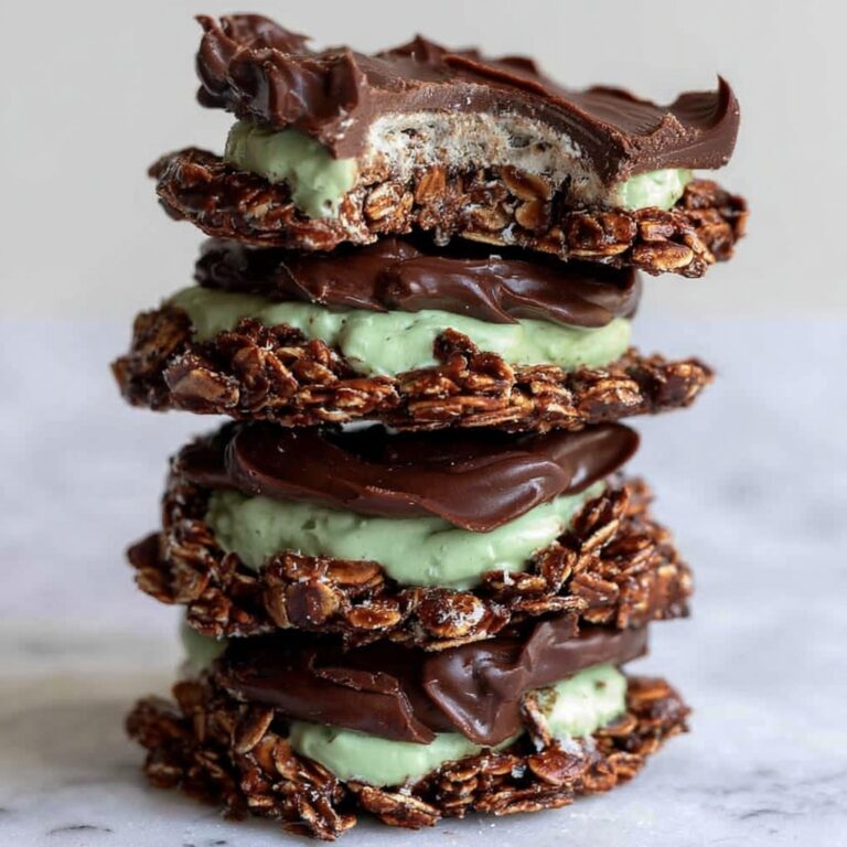 Fudgy Mint Chocolate No-Bake Cookies Recipe