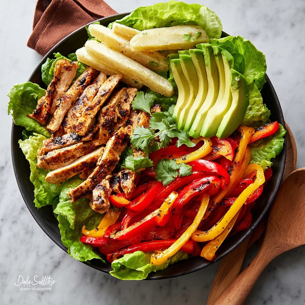 Grilled Chili Lime Chicken Fajita Salad Recipe - Recipe Image