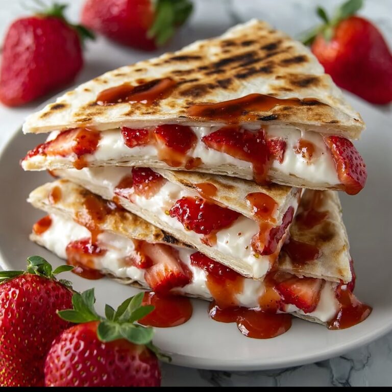 Decadent Strawberry Cheesecake Quesadillas Recipe