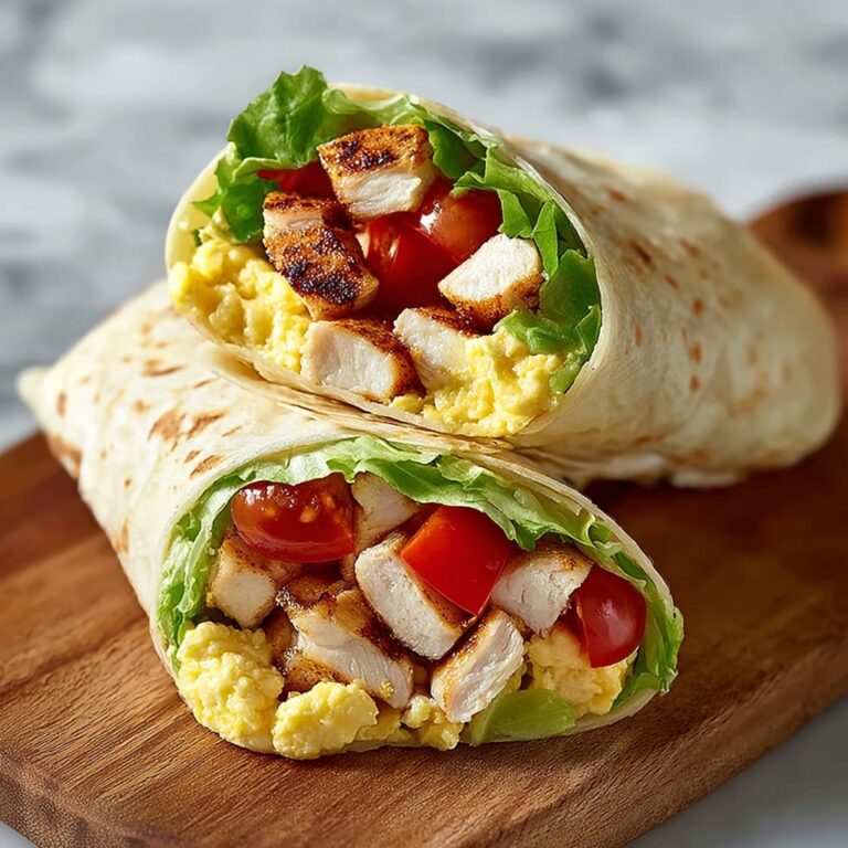 Protein-Packed Chicken Club Egg White Wrap for Healthy Lunch Recipe
