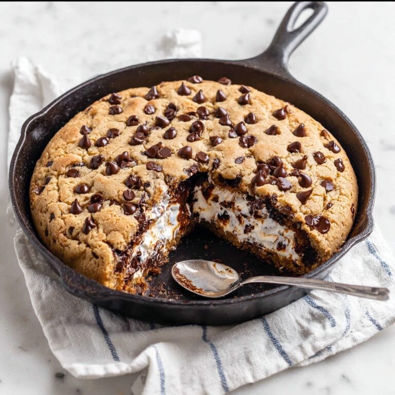 Chip Skillet Cookie with Cheesecake Filling Recipe