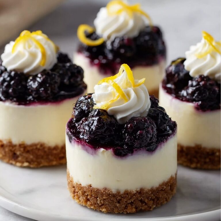 Healthy Mini Lemon Blueberry Cheesecakes Recipe