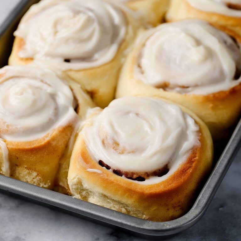 Homemade Cinnamon Rolls with Maple Cream Cheese Frosting Recipe