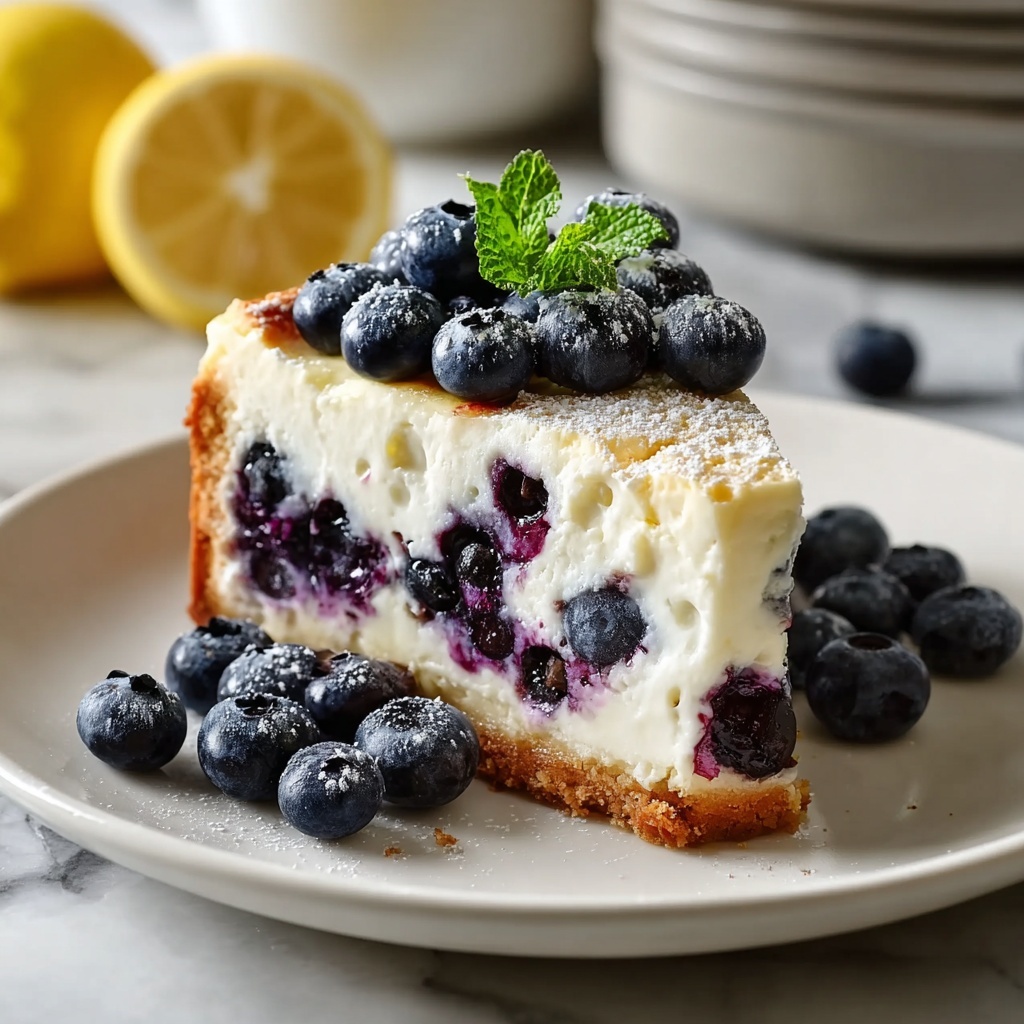 High-Protein Lemon Blueberry Breakfast Bake with Cottage Cheese Recipe - Recipe Image