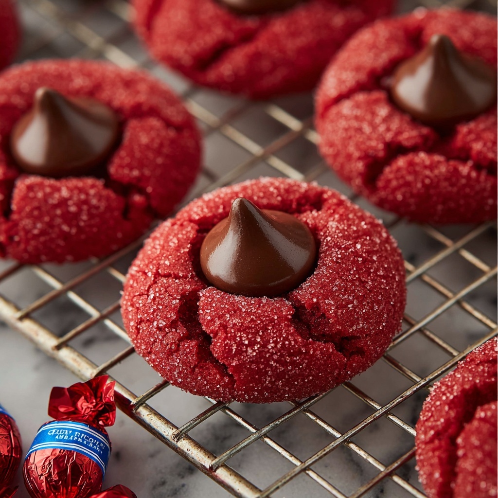 Red Velvet Blossom Cookies Recipe - Recipe Image