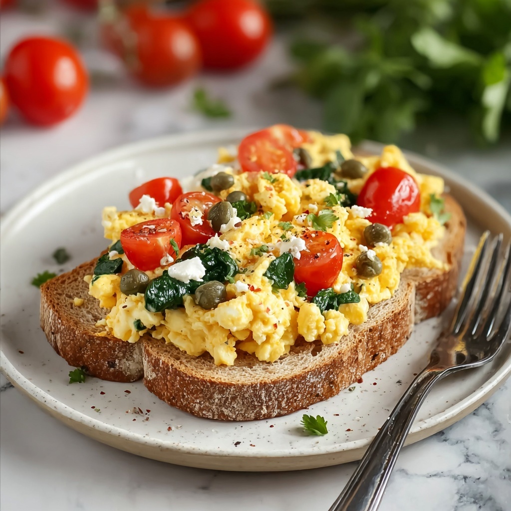 Mediterranean Scrambled Eggs: Quick, Flavor-Packed Breakfast Recipe - Recipe Image
