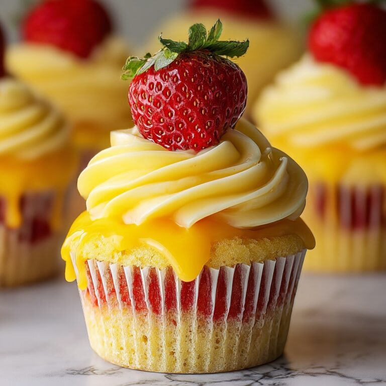 Strawberry Mango Cupcakes with Mango Buttercream Recipe