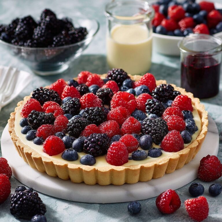 Mixed Berry Tart with Custard Filling Recipe