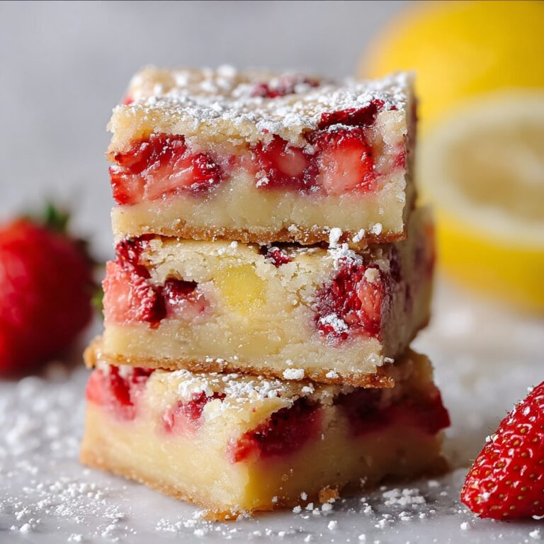 Strawberry Lemon Blondies Recipe