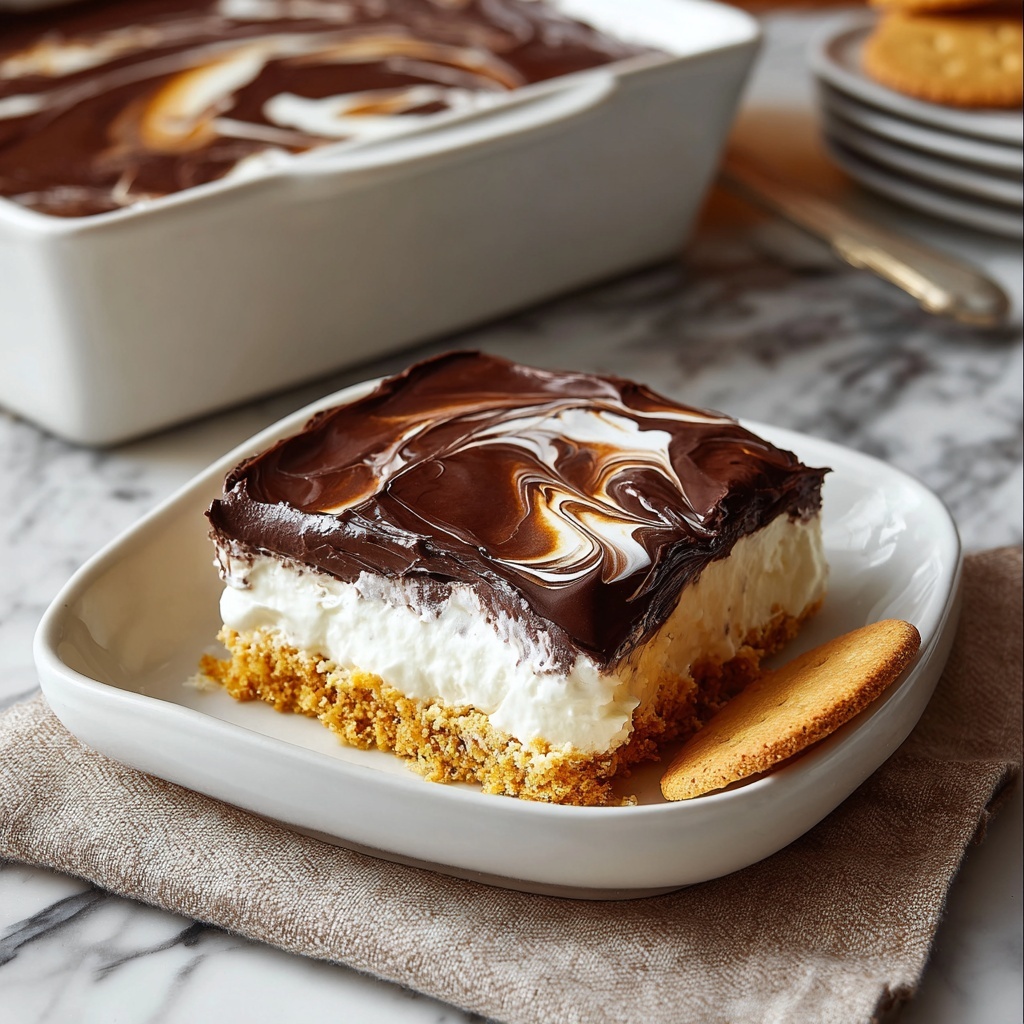 Eclair Cake with Chocolate Ganache Recipe - Recipe Image