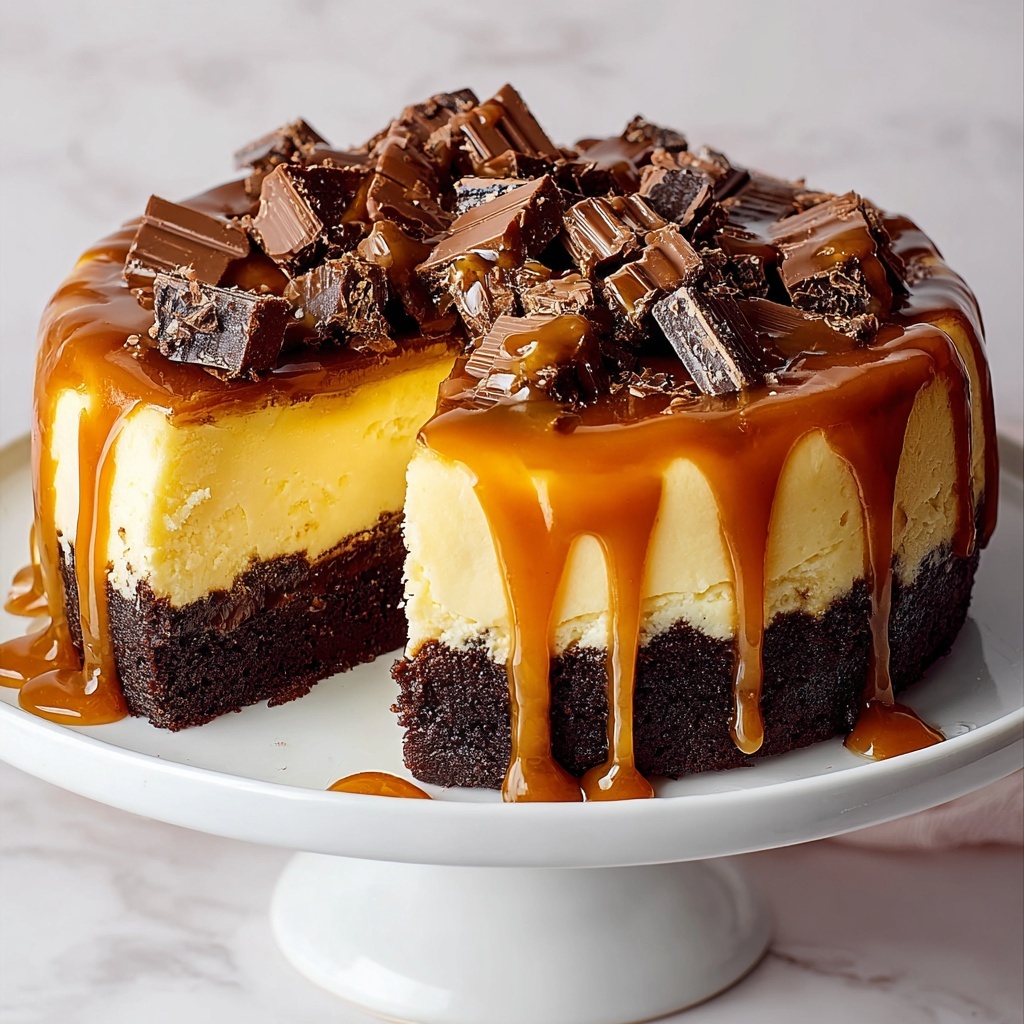Caramel Swirled Brownie Cheesecake Recipe - Recipe Image