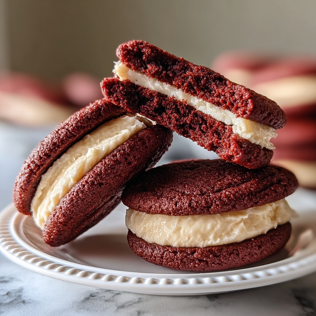 Luscious Red Velvet Cookies with a Creamy Cheesecake Surprise Recipe - Recipe Image