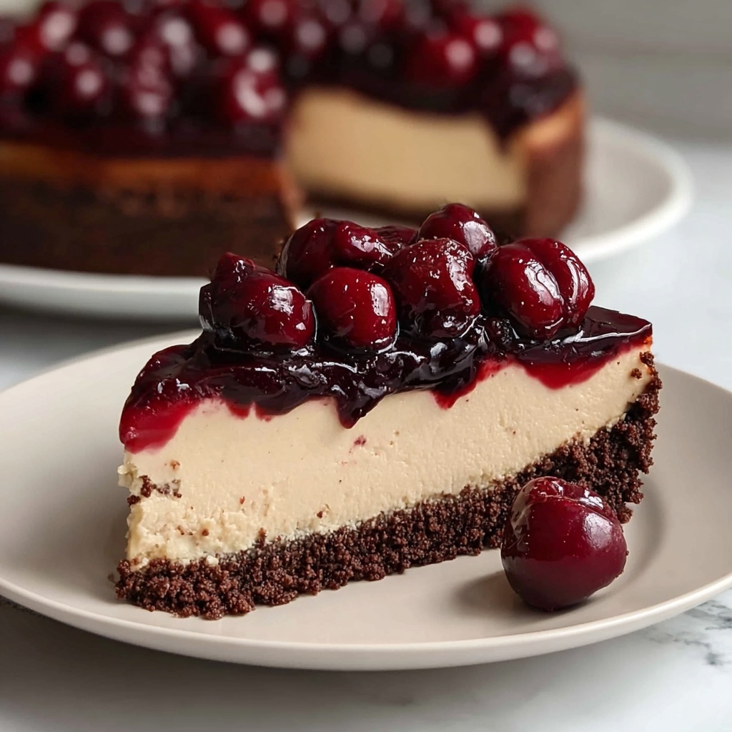 Cherry Chocolate Cheesecake Recipe - Recipe Image