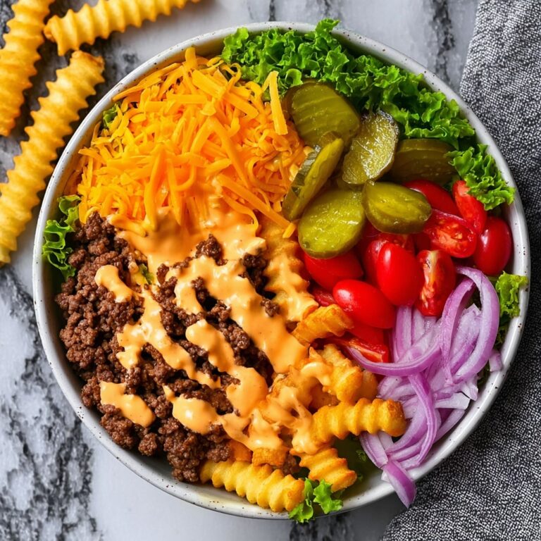 Cheeseburger Bowls with Copycat Big Mac Sauce