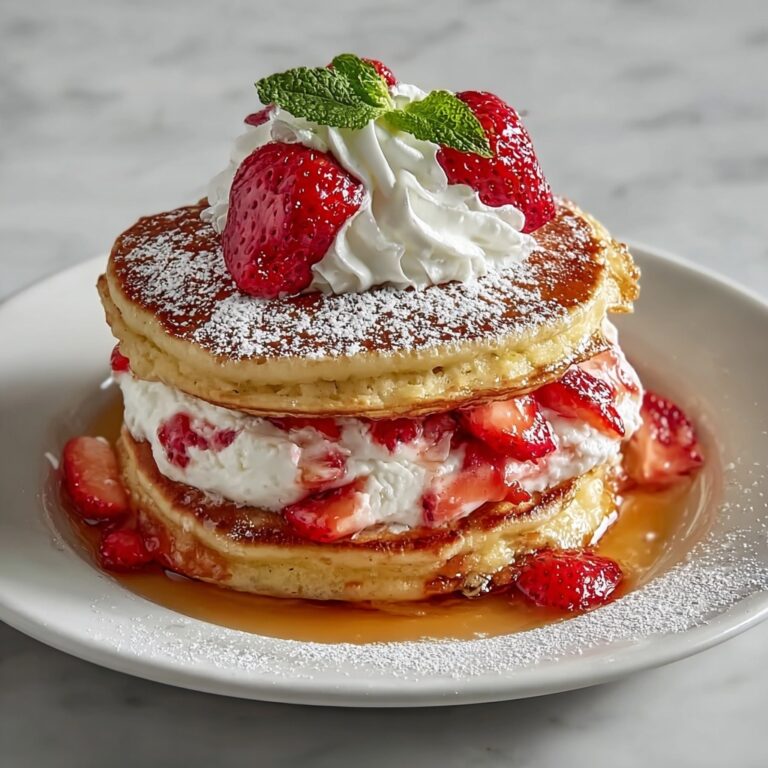 Fluffy Strawberry Cheesecake Pancakes Recipe
