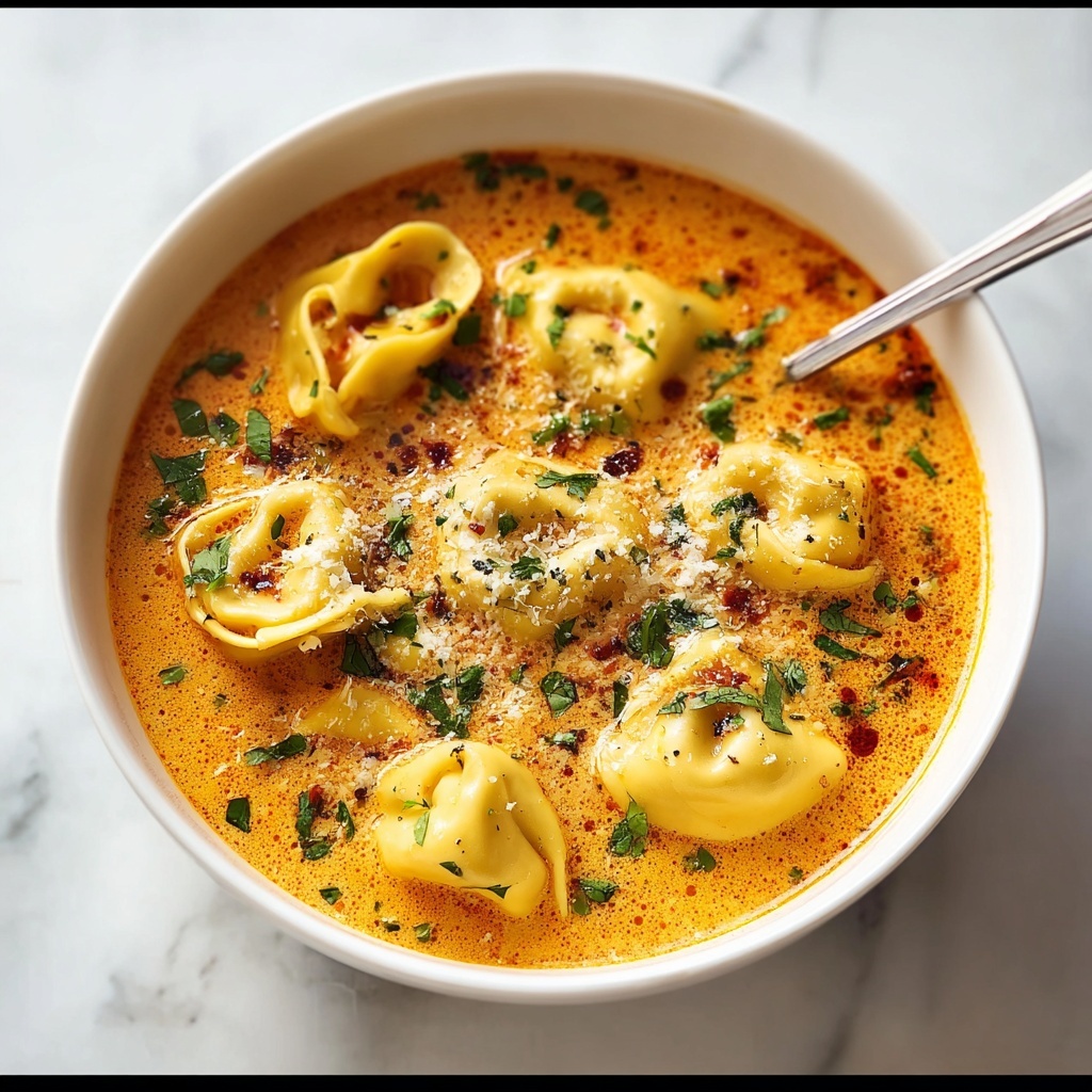 Warm Up with Creamy Cheesy Tomato Tortellini Soup Recipe - Recipe Image
